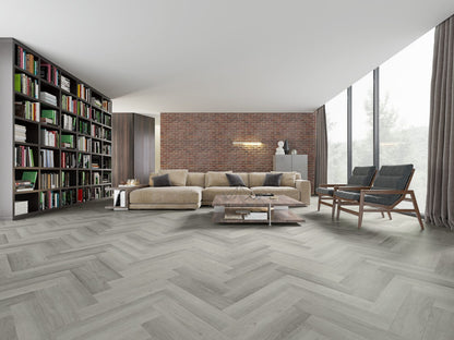 SPC Flooring Garrison Collection - SPC Summit Sky - SPC Himalayas (Herringbone)