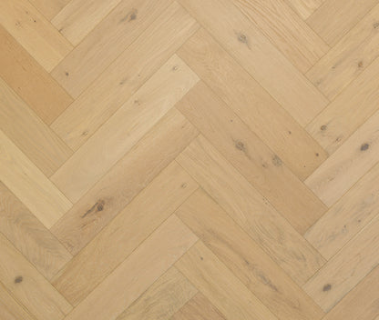 Engineered Hardwood Garrison Collection - Newport - European Oak Shell Beach Herringbone