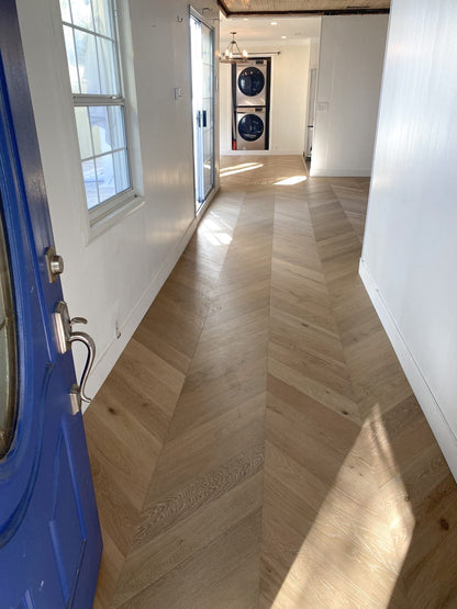 Engineered Hardwood Garrison Collection - Bellagio - European Oak Rovenza Chevron